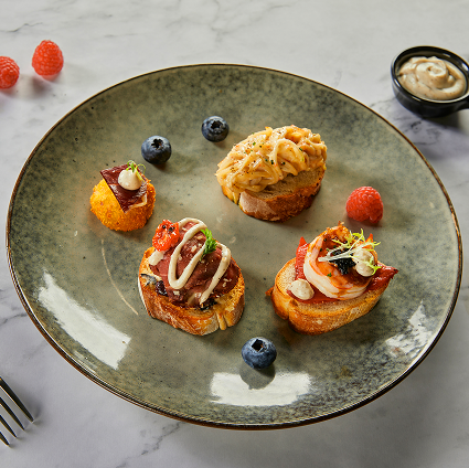 Spanish Tapas with Black Truffle Dressing