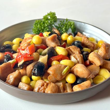 Chicken and Ginkgo Nut Stir-Fry