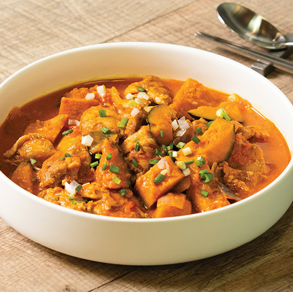 Jingchu-Style Braised Chicken with Tomato and Pumpkin