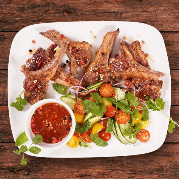 Thai Grilled Lamb Chops and Thai Herb Salad