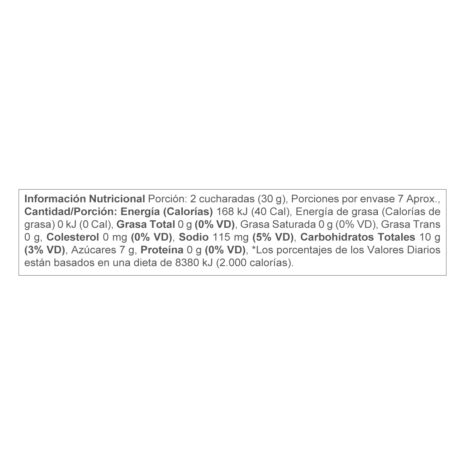 Nutrition Label