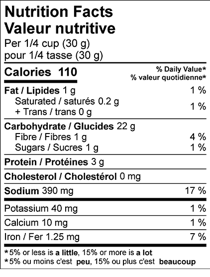 Nutrition Label