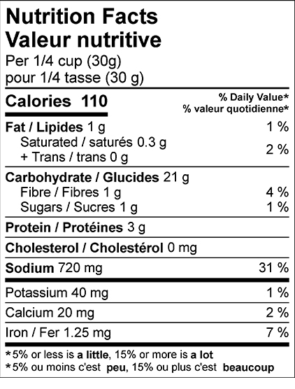 Nutrition Label