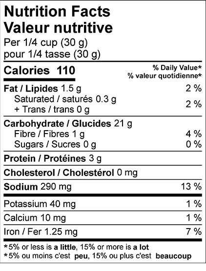 Nutrition Label