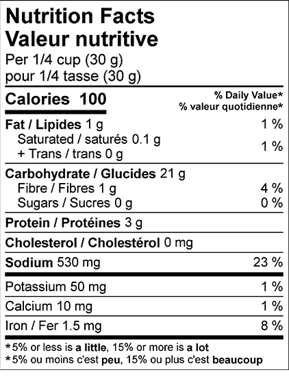 Nutrition Label