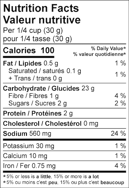 Nutrition Label