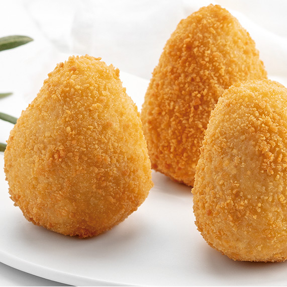 Arancini Crujientes De Arroz Con Aceitunas Y Almendras