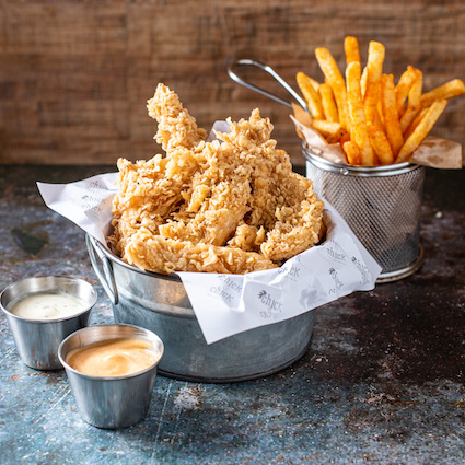 Hot & Crispy Chicken Tenders served with Garlic Ranch Dip