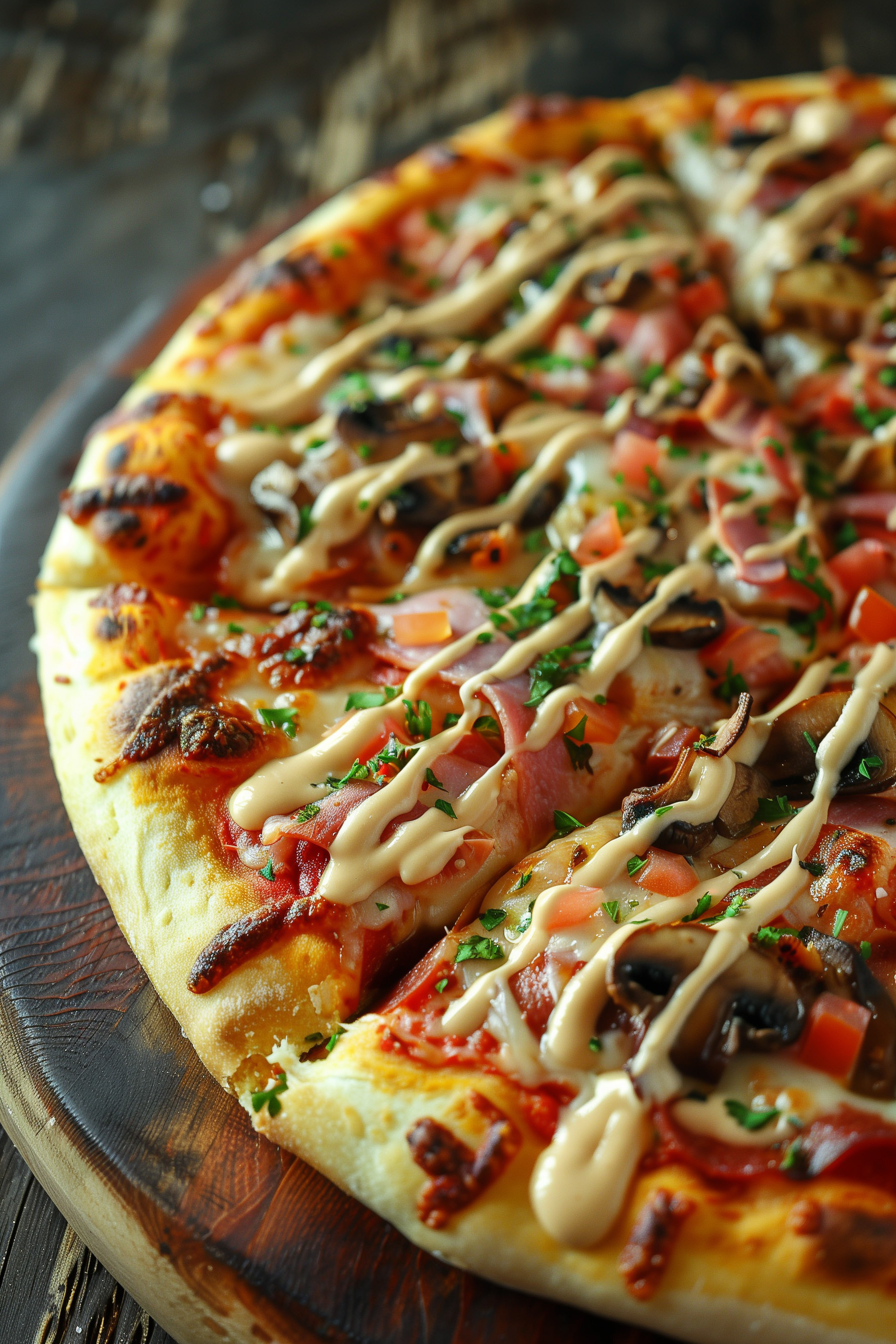 Pizza Masa Madre con Aderezo Ranch Habanero