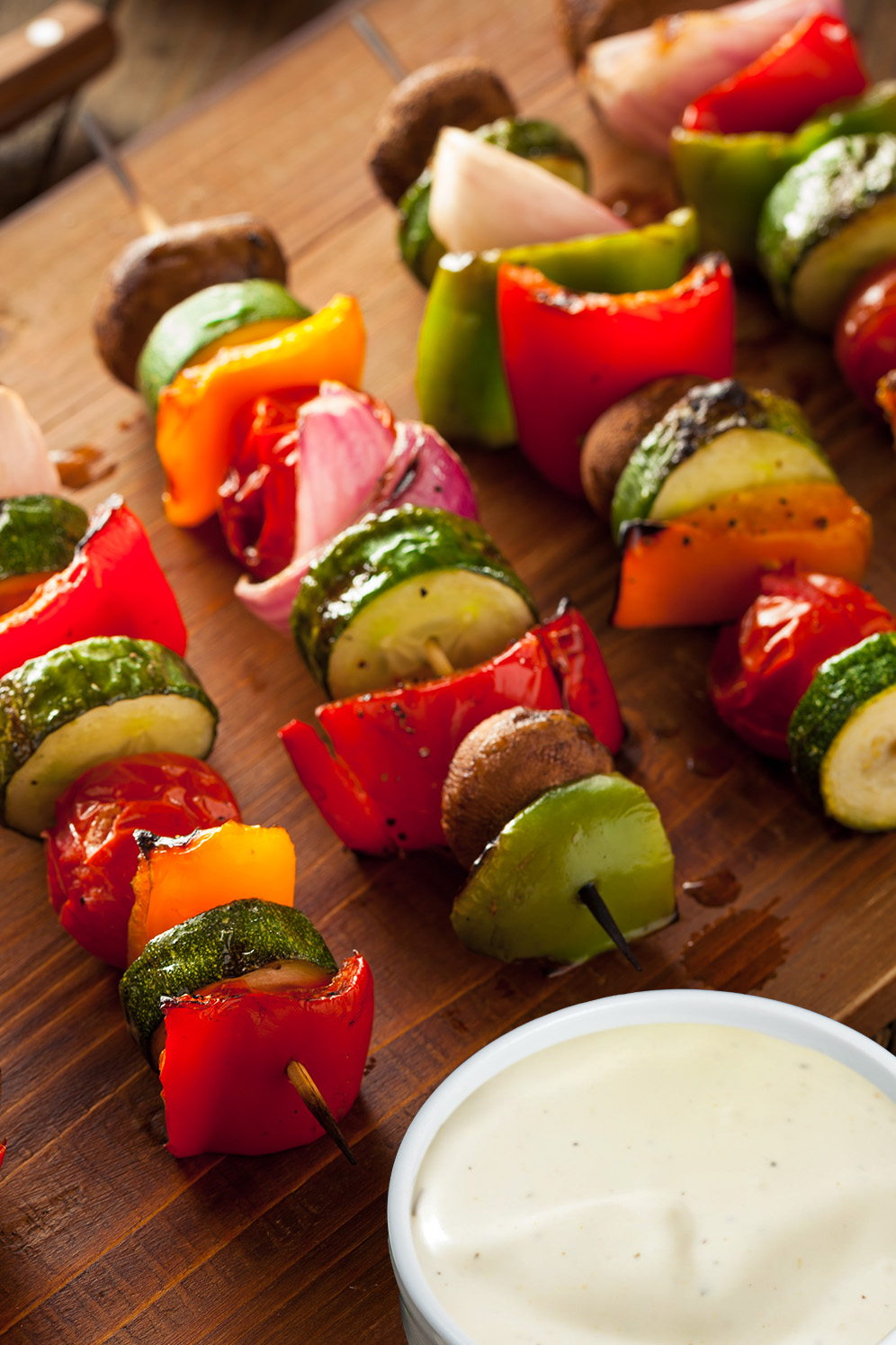 Brochetas de vegetales Lemon Pepper