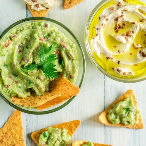 dip buffalo guacamole con salsa para alitas