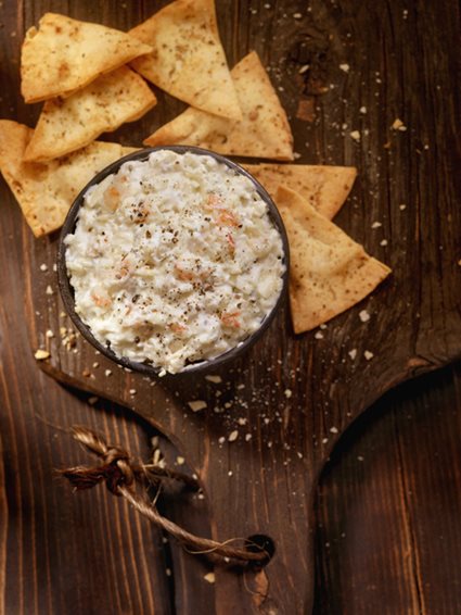 dip de queso salsa mango habanero